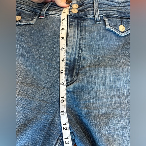 Idyllwind Size 12 stretch boot cut flare leg jeans worn 2x double button - Picture 7 of 8